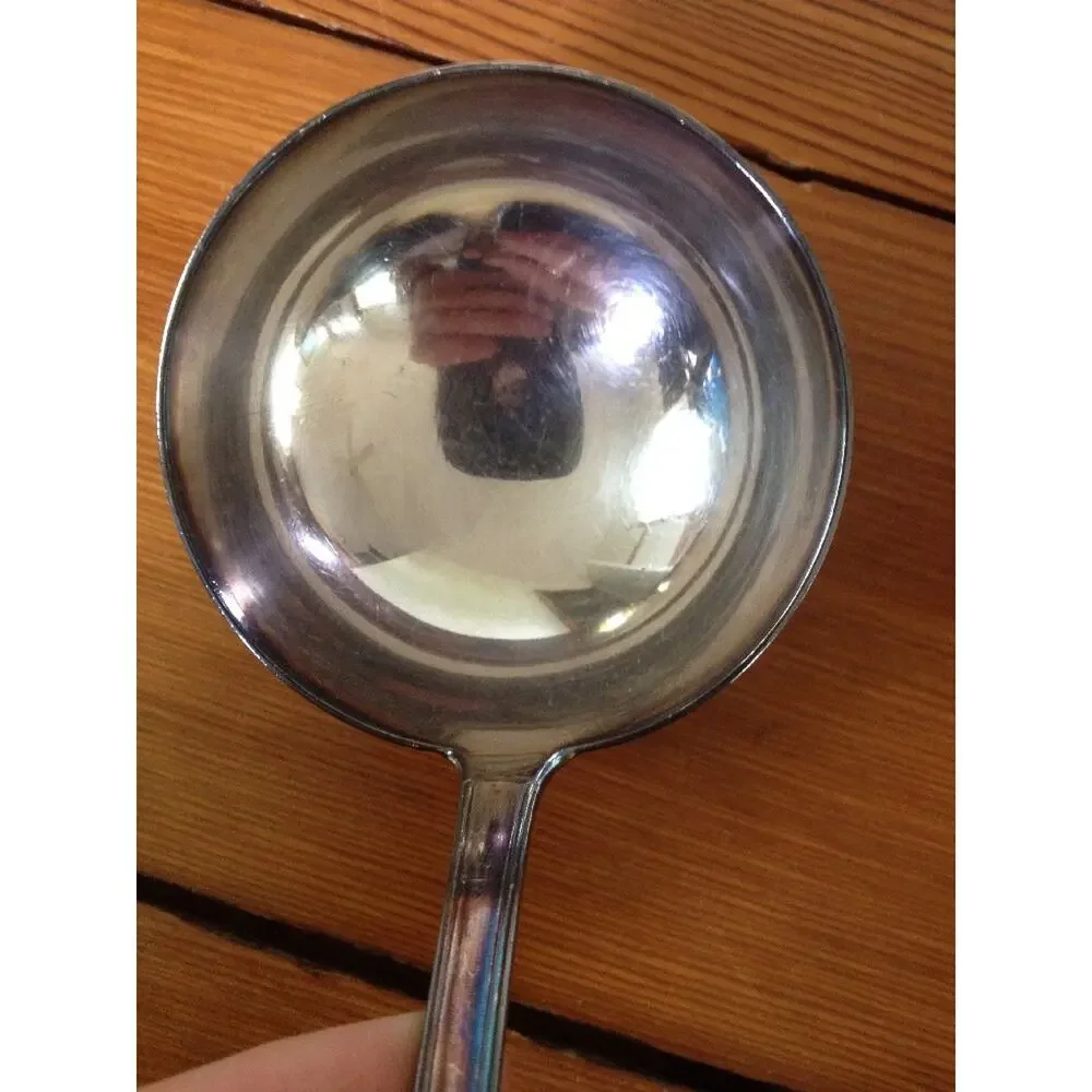 Vtg Bruckmann Silverplate B90 Soup Punch Ladle Serving Spoon Antique Flatware